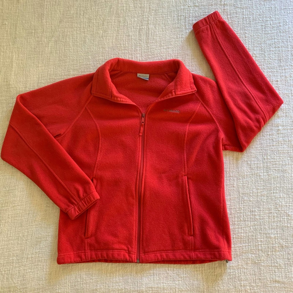Columbia Pink Fleece Zip Up Jacket XL